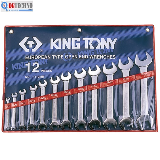 Bộ cờ lê 2 đầu miệng 12pcs 6-32mm, 1112MR, Kingtony