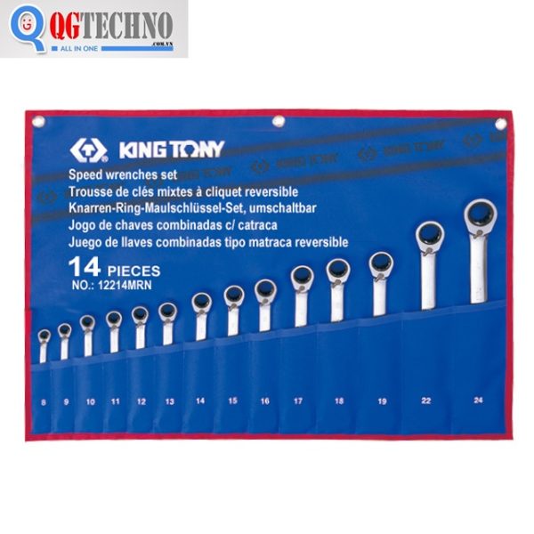 Bộ cờ lê vòng miệng tự động Kingtony 12pcs, 8-24mm, 12214MR
