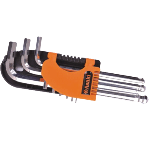 Bộ lục giác bi dài xi bóng, QG ASAKI 9 cây, AK-0194