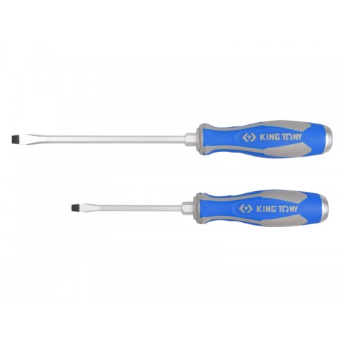 Tua vít đóng đầu dẹp 6 x 100 cao su, QG-14626504, Kingtony