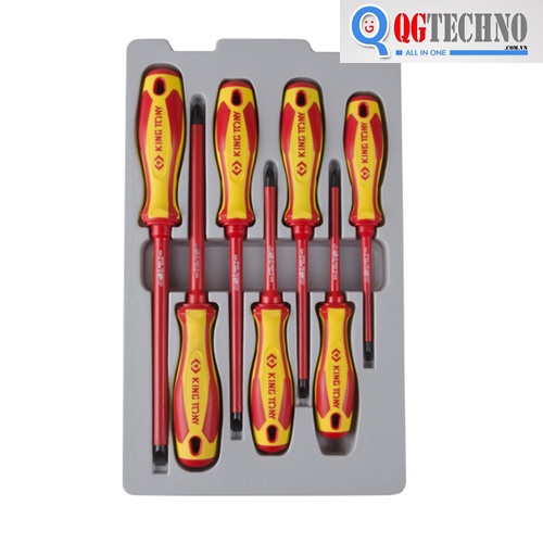 Bộ tua vít 7 cái cách điện 1000V hệ mét Kingtony 30617MR