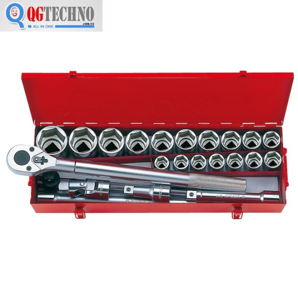 3/4″ bộ tuýp 23 chi tiết hệ mét Kingtony 6323MR