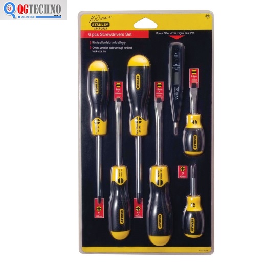 Bộ tô vít (6 cây tặng 1 tô vít thử điện) Stanley 92-002