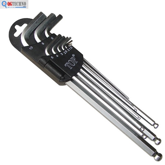 Bộ lục giác 9 cây hệ Mét 1.5-10mm TOP TW-21009A