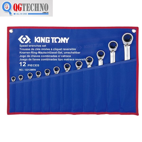 Bộ cờ lê vòng miệng tự động QG Kingtony 12pcs, 8-24mm, 12212MR