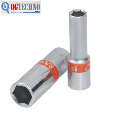 Đầu tuýp dài 1/2" 6 cạnh cao cấp ASAKI, 18mm, QG-AK-6557