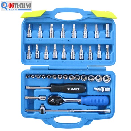 Bộ công cụ đầu tuýp 38 chi tiết 1/4" K0019 C-MART