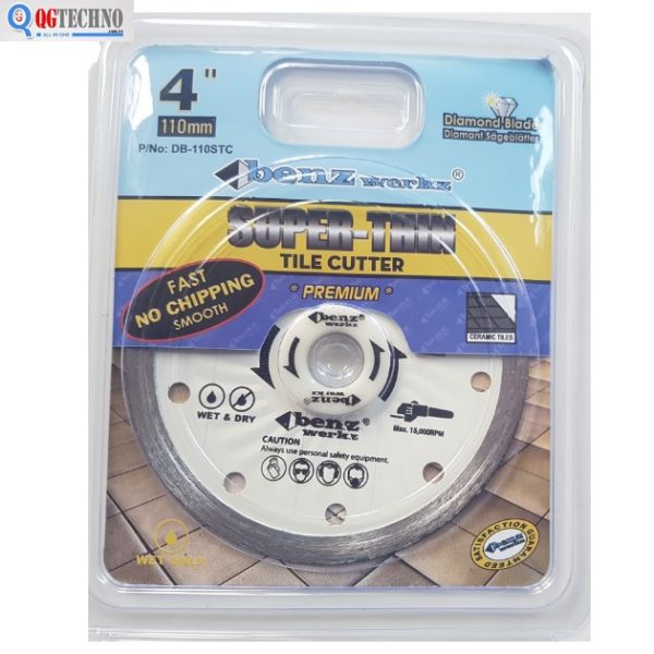 Đĩa cắt gạch 4"-100mm Super-Thin-Turbo BENZ WERKZ DB-110STC