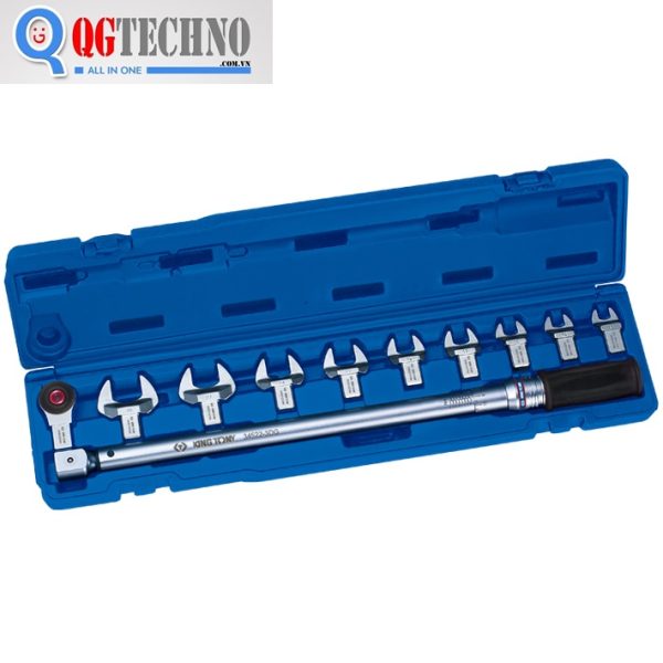 Bộ cần chỉnh lực 1/2", 11 pcs cán cao su 40-200Nm ,345202D11MR , Kingtony