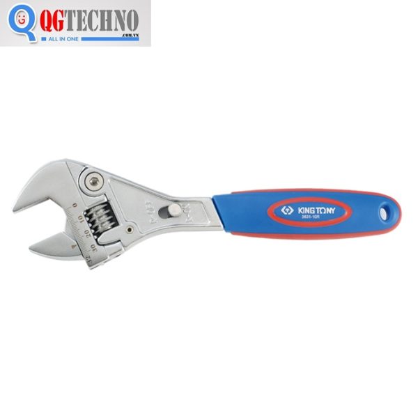 Mỏ lết khóa điều chỉnh cán cao su 10″, 3631-10R, Kingtony