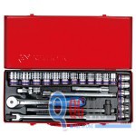 1/2″ bộ tuýp 24 chi tiết hệ mét Kingtony 4526MR04