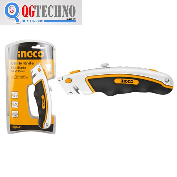 Dao rọc giấy đa năng 61 x 19mm HUK611 INGCO