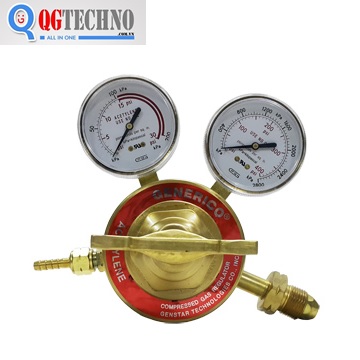 Đồng hồ khí Acetylen màu đỏ GENERICO, 153-Y