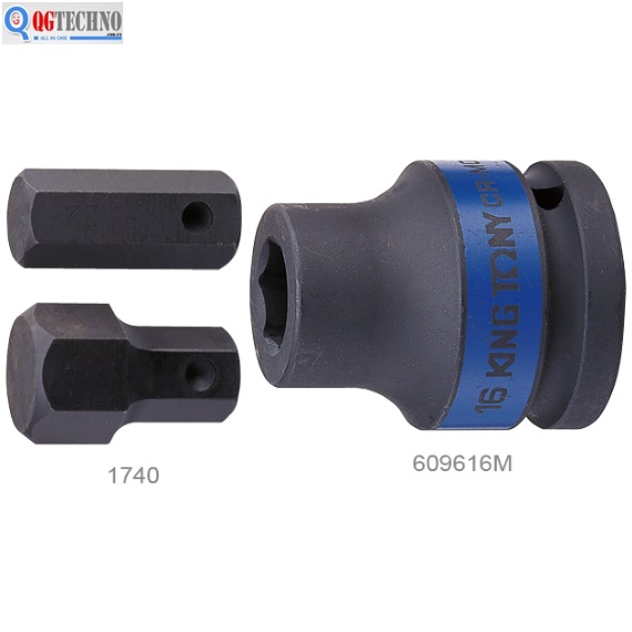 Đầu tuýp đen 3/4 inch bit lục giác Kingtony 609616M