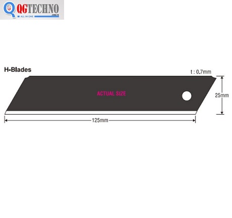 25 x 0.7mm Lưỡi dao cao cấp cho dao S18 HB-10BNL, KDS