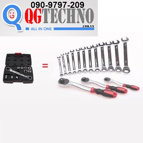 Bộ cờ lê tự động đa năng hộp nhựa 10pcs WERA-GT 15