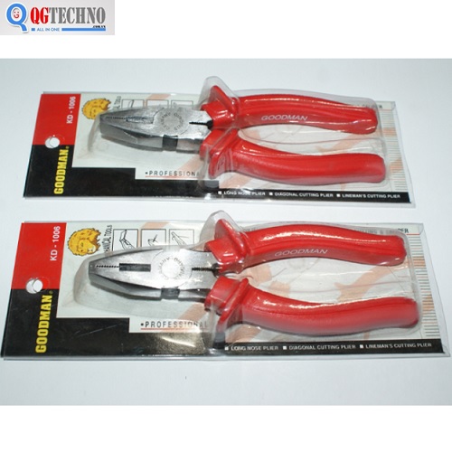 Kìm điện cán đỏ 6" Goodman