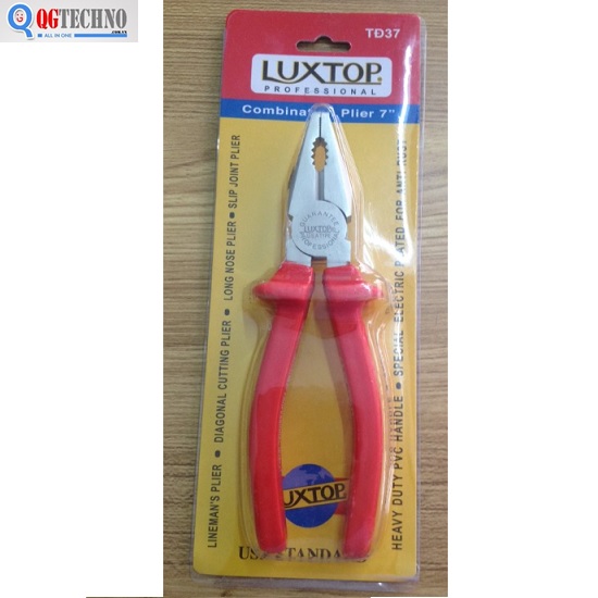 Kìm điện cán đỏ 7" LUXTOP