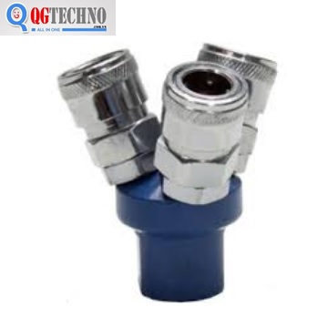 Bộ đầu nối nhanh chia 3 đầu ống hơi khí nén bằng thép Dannio