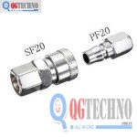 Bộ đầu nối nhanh ống hơi khí nén bằng thép Dannio 20SF+20PF