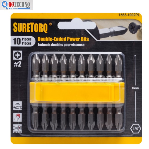 Mũi siết vít 2 đầu bake SURETORQ 1563-1002PL PH2x65mm