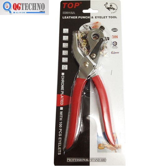 Kìm bấm lỗ dây nịt (kèm khoen) TOP K6012A