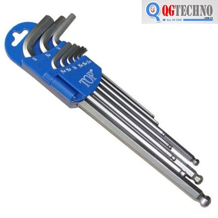 Bộ Lục Giác 9 Cây Hệ Inch 1/16"- 3/8" TOP TW-21009B-VM