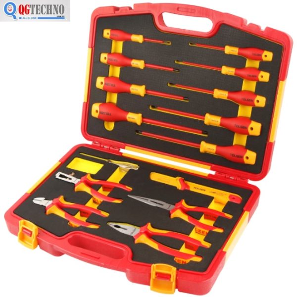 Bộ dụng cụ cách điện 1000V 15 chi tiết TOLSEN V82115
