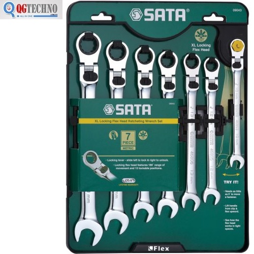 10-19mm Bộ cờ lê loại miệng hở tuýp Sata 09-043