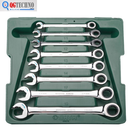 8-19mm Bộ vòng miệng tự động 8 chi tiết Sata 09-079