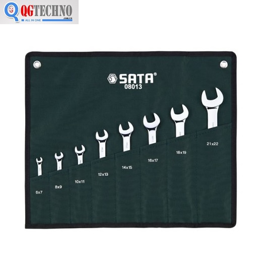 Bộ cờ lê 2 đầu miệng 8 chi tiết Sata 08-013