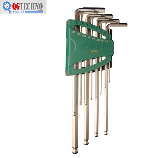 Bộ lục giác bi hệ inch 12 chi tiết Sata 09-102