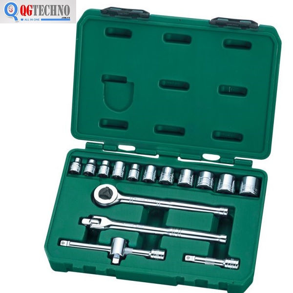 3/8" Bộ tuýp 16 chi tiết hệ inch Sata 09-085