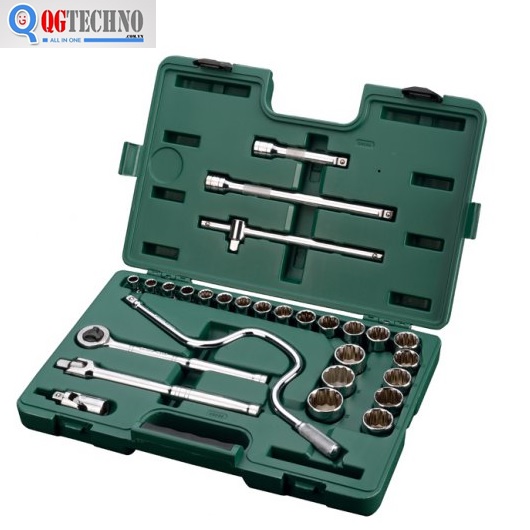 1/2" Bộ tuýp 22 chi tiết hệ inch Sata 09-088