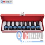 1/2" Bộ tuýp 8pcs đen mũi  lục giác 4418MP Kingtony