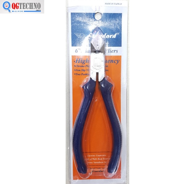 Kìm cắt miệng vát cán xanh 6" STANDARD