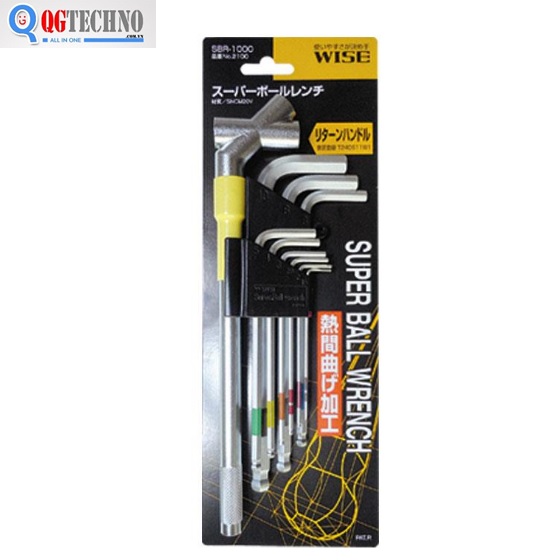 Bộ lục giác bi 9 cây nhật bản và tay vặn SBR-1000L Wise