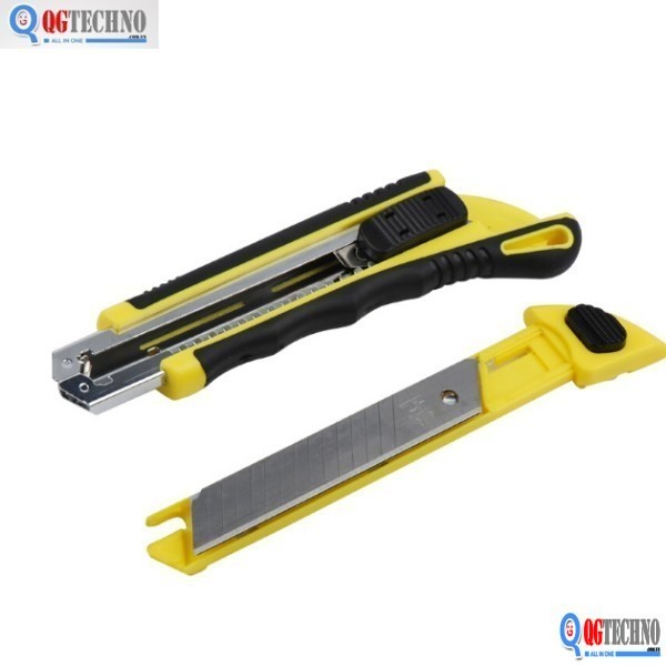 Dao rọc giấy cán nhựa & cao su 18mm BS310003 BOSI