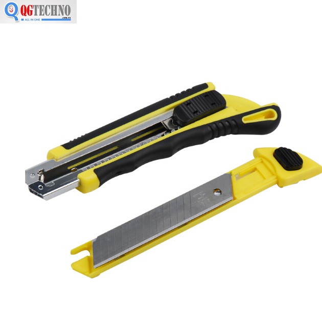 Dao rọc giấy cán nhựa & cao su 18mm BS310003 BOSI