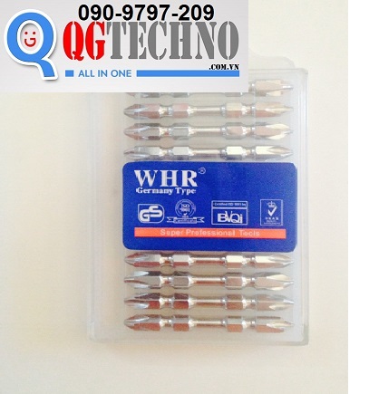 Mũi vít Bake 2 đầu WHR xi trắng
