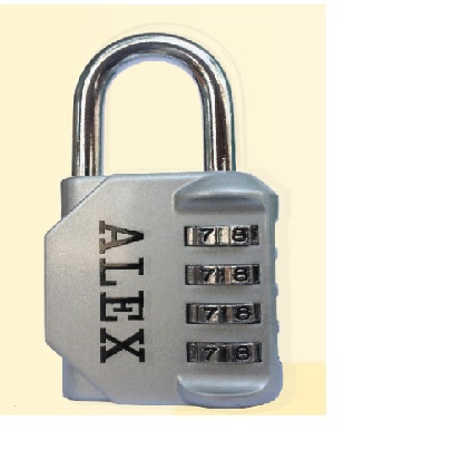 Ổ khóa móc ALex Xoay 4 số Xám