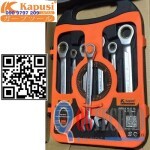 Bộ Cờ Lê Vòng Miệng Tự Động Đảo Chiều 7pcs KAPUSI (8-19mm)